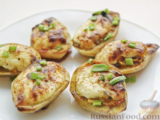Картофель, фаршированный грибами, пошаговый рецепт с фото от автора Олеся Пуряева