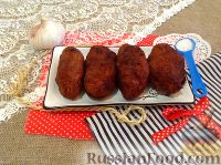 Фото приготовления рецепта: Котлеты по-киевски с вешенками и сыром - шаг №15