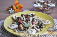 Фото к рецепту: Салат из мидий с кальмарами