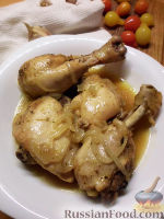 Фото к рецепту: Курица в апельсиново-медовом соусе (в мультиварке)