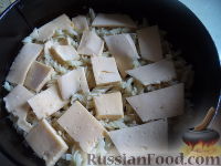 Фото приготовления рецепта: Запеканка из макарон с сыром и колбасой - шаг №11