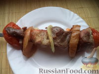 Фото приготовления рецепта: Шашлык из свинины на противне - шаг №11