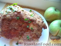 Фото приготовления рецепта: Курица, фаршированная яблоками - шаг №10