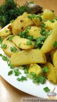 Фото к рецепту: Запеченный картофель со сметаной (в мультиварке)