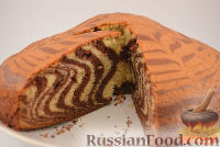 Фото к рецепту: Вкусный пирог "Зебра"