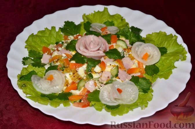 Кабачковый салат с мятной заправкой