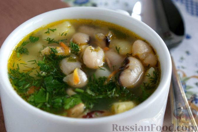 Суп с фасолью консервированной и мясом – рецепт диетический