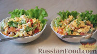 Фото к рецепту: Тёплый салат "Presto с омлетом"