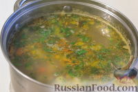 Фото приготовления рецепта: Суп с фасолью, на курином бульоне - шаг №5