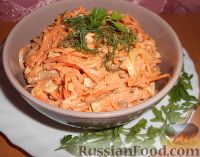 Фото к рецепту: Салат печеночно-морковный