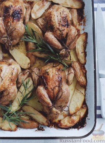 Рецепт Цыплята, запеченные с картофелем