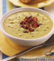 Фото к рецепту: Суп-пюре с зеленым горошком