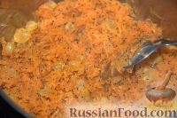 Фото приготовления рецепта: Чечевичный суп-пюре на рыбном бульоне, с рисом и сладким перцем - шаг №7