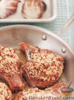 Фото к рецепту: Натуральные свиные котлеты с жареным салатом радичио