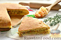 Фото к рецепту: Пирог с квашеной капустой и зеленью