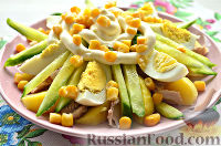 Фото к рецепту: Салат из яиц, с курицей и картофелем