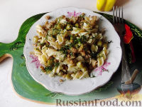 Фото приготовления рецепта: Макароны с цветной капустой и горошком - шаг №9
