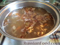 Фото приготовления рецепта: Суп с клецками (постный) (4 порции) - шаг №10