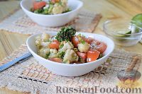 Фото приготовления рецепта: Салат из брокколи и цветной капусты - шаг №12