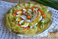 Фото к рецепту: Праздничный салат с курицей и картофелем