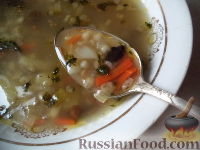 Фото к рецепту: Грибной суп с крупой