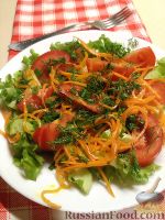 Фото к рецепту: Овощной салат с корейской морковью