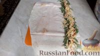 Фото приготовления рецепта: Рулет из лаваша с семгой и вялеными помидорами - шаг №6