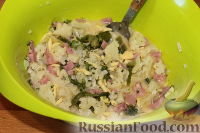 Фото приготовления рецепта: Запеканка из цветной капусты и брокколи, с ветчиной (в мультиварке) - шаг №7