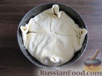 Фото приготовления рецепта: Мясной пирог с баклажанами и грибами - шаг №12