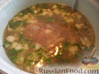 Фото приготовления рецепта: Куриный суп с цветной капустой и гречкой - шаг №9