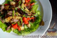 Фото приготовления рецепта: Теплый салат с баклажанами и говяжьим языком - шаг №6