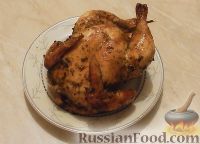 Фото к рецепту: Курица гриль на вертеле в духовке