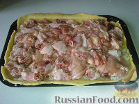 Фото приготовления рецепта: Бабушкин пирог с курицей "Туды-сюды" - шаг №12