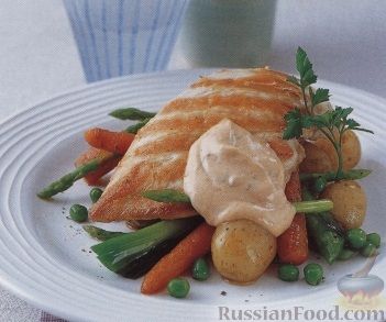 Рецепт Куриное филе с овощами