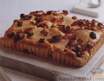 Рецепт Плоский хлеб с картофелем, клюквой и беконом