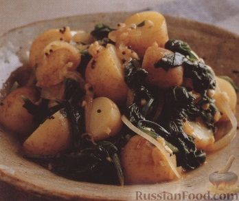 Рецепт Картофельное рагу со шпинатом
