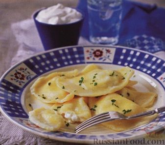 Рецепт Вареники с картофелем и сливочным сыром