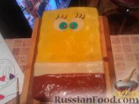 Фото приготовления рецепта: МК торт "Спанч Боб" (пошагово) - шаг №17
