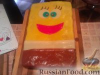 Фото приготовления рецепта: МК торт "Спанч Боб" (пошагово) - шаг №18