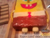 Фото приготовления рецепта: МК торт "Спанч Боб" (пошагово) - шаг №24