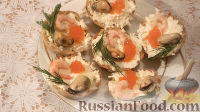 Фото к рецепту: Картофельные тарталетки с морепродуктами