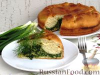 Фото к рецепту: Пирог с зеленым луком