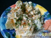 Фото к рецепту: Острый картофельный салат (из молодого картофеля)