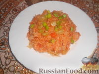 Фото к рецепту: Рис с кабачками и капустой (в мультиварке)