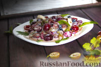 Фото приготовления рецепта: Фруктовый салат с крыжовником и семенами льна "Чемпион пользы" - шаг №9