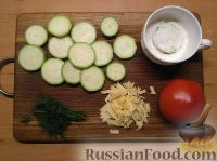 Фото приготовления рецепта: Закуска из жареных кабачков с овощами - шаг №2