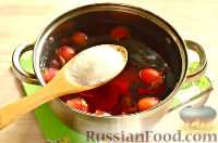 Фото приготовления рецепта: Напиток из красной алычи и вишни - шаг №6