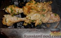 Фото приготовления рецепта: Куриный шашлык в маринаде из крыжовника - шаг №8