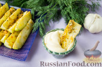 Фото приготовления рецепта: Кабачки, запеченные в духовке, с сыром и специями - шаг №11