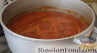 Фото приготовления рецепта: Баклажаны в томате с острым перцем (на зиму) - шаг №6